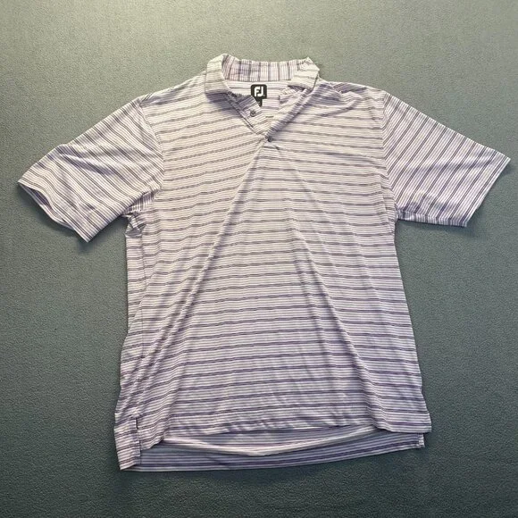FootJoy men's polo shirt size XL Purple/White ,Golf,Stretch,Outdoor,Stretch - Picture 1 of 10